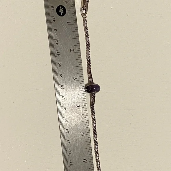 Trollbeads Sterling Bracelet+ Clasp + Glass Bead L 7.5” - Picture 5 of 8